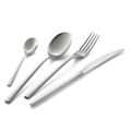 Servizio Posate in Acciaio Inox Lucido Design Squadrato 24 Pezzi - Bumbun