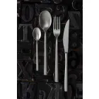Servizio Posate in Acciaio Inox Sabbiato 24 Pezzi di Design Elegante - Ronfo Viadurini