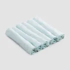 Servizio Tovaglioli in Lino Elegante e Bordo Piega, 6 Pezzi Colorati - Onestini Viadurini