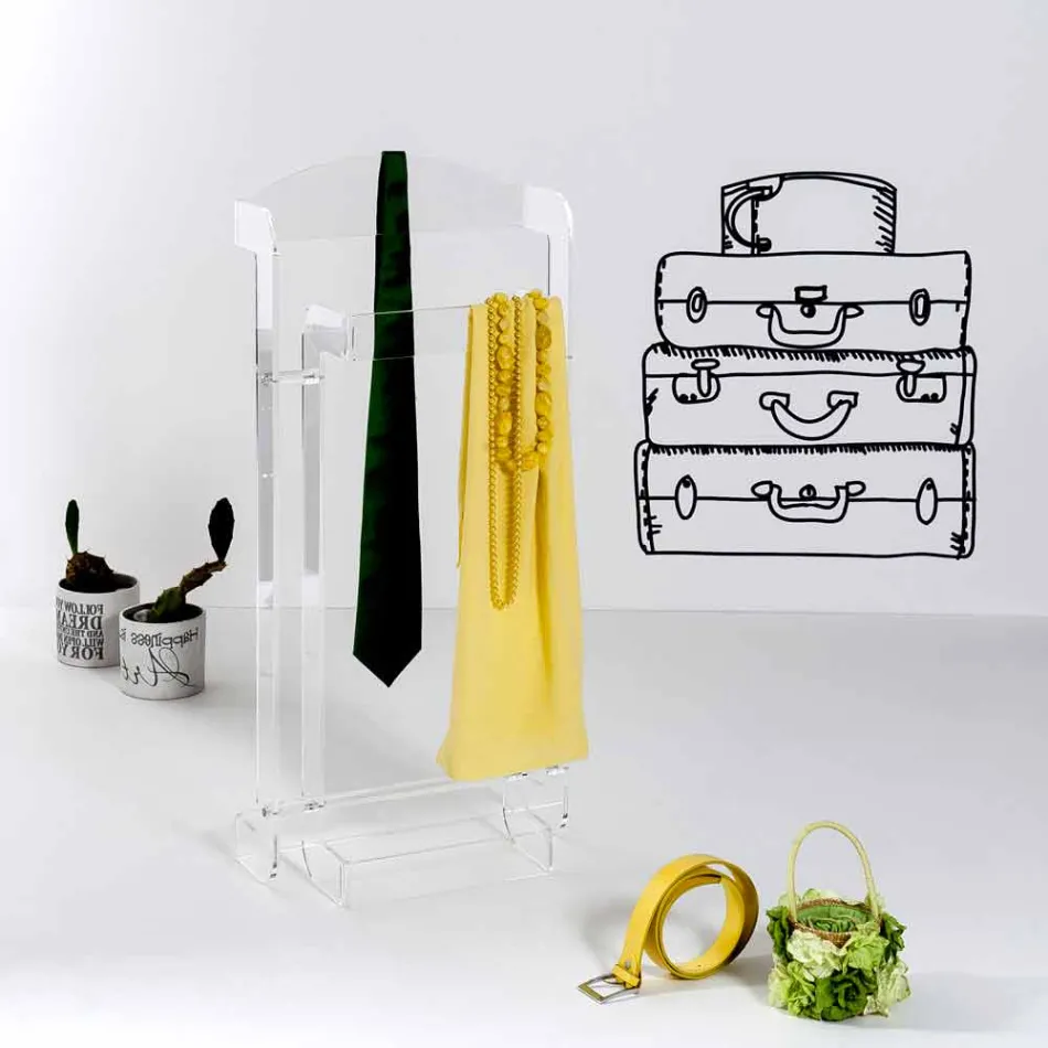 Servomuto design moderno in plexiglass trasparente Mose, made in Italy Viadurini