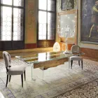 Set 2 sedie imbottite con schienale lavorato boutonné Sophia Viadurini