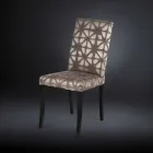 Set 2 sedie moderne imbottite con gambe in legno nero Audrey Viadurini