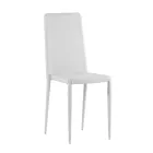 Set 4 sedie moderne in ecopelle bianche, grigie o tortora - Dora Viadurini