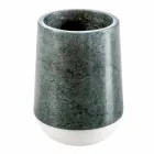 Set accessori da bagno moderni in marmo verde screziato Bombei Viadurini