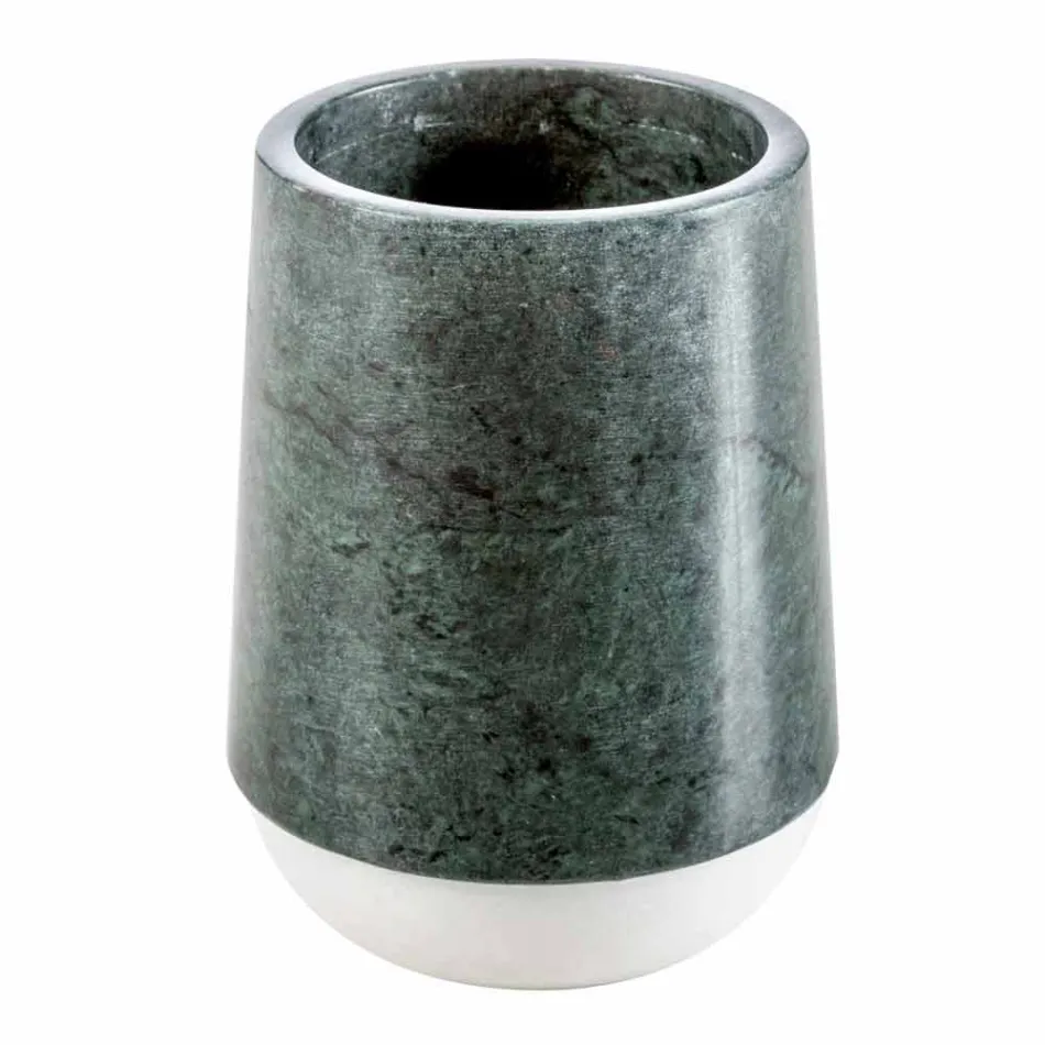 Set accessori da bagno moderni in marmo verde screziato Bombei Viadurini