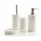 Set accessori di design da bagno in marmo di Calacatta Monza Viadurini
