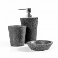 Set accessori per bagno moderni in pietra lavica Montiano