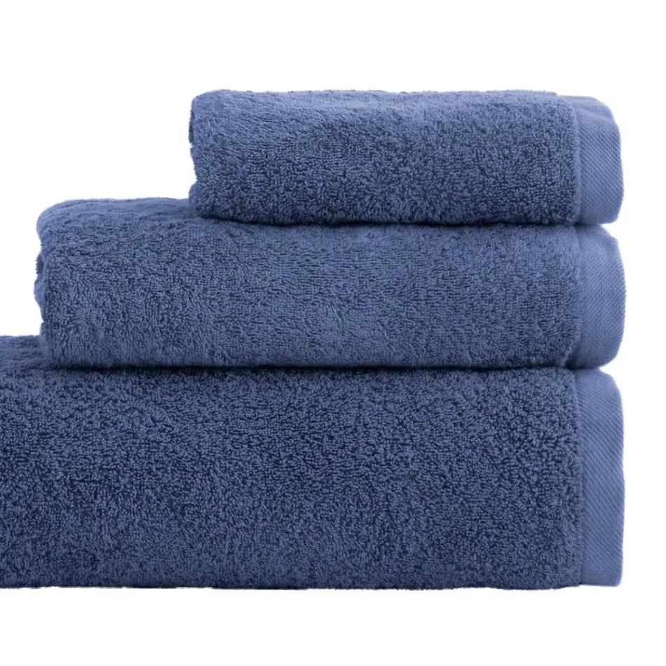 Set Bagno 8 Pezzi in Spugna di Puro Cotone Tutto Tinto in Capo - Smooth Viadurini