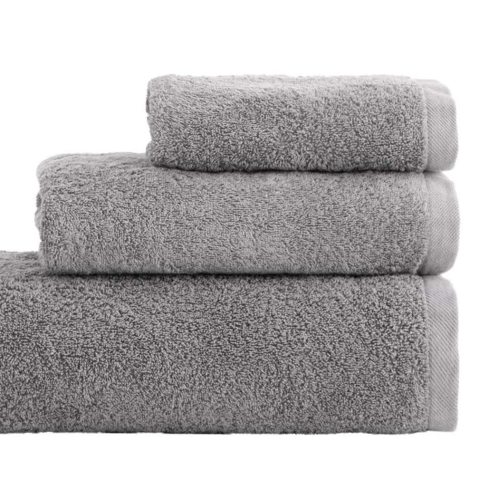 Set Bagno 8 Pezzi in Spugna di Puro Cotone Tutto Tinto in Capo - Smooth Viadurini