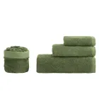 Set Bagno 8 Pezzi in Spugna di Puro Cotone Tutto Tinto in Capo - Smooth Viadurini