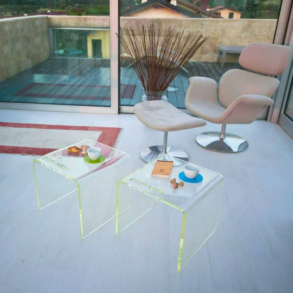 Set Comodini di Moderno Design in Metacrilato Made in Italy – Leielui Viadurini