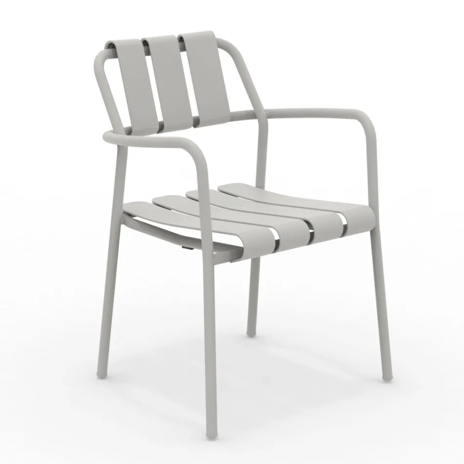 Set di 2 Poltrone da Giardino Realizzate Interamente in Alluminio - Risplendente Viadurini
