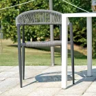 Set di 4 Poltrone in Alluminio e Twist Wicker Colorato - Tavira Viadurini