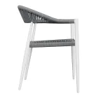Set di 4 Poltrone in Alluminio e Twist Wicker Colorato - Tavira Viadurini