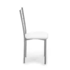 Set di 4 Sedie con Struttura in Metallo Verniciato Grigio - Galletto Viadurini