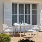 Set di 4 Sedie da Giardino in Alluminio e Batyline - Lucente Viadurini