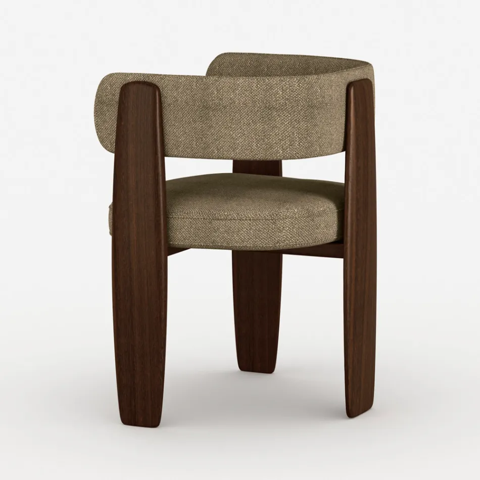 Set di 4 Sedie da Pranzo in Legno Massello di Design Made in Italy - Cilene Viadurini