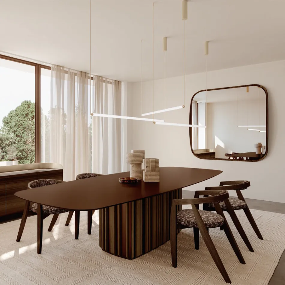 Set di 4 Sedie Moderne in Legno Massello di Alta Qualità Made in Italy - Vela Viadurini