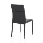 Set di 4 Sedie Rivestite in Pelle Sintetica Diverse Finiture - Uranio Viadurini