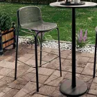 Sgabelli da Bar Alti Impilabili in Metallo Made in Italy, 2 Pezzi - Viviette Viadurini