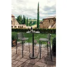 Sgabelli da Bar Alti Impilabili in Metallo Made in Italy, 2 Pezzi - Viviette Viadurini