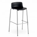 Sgabello Alto in Metallo e Polipropilene Made in Italy, 2 Pezzi - Christabel