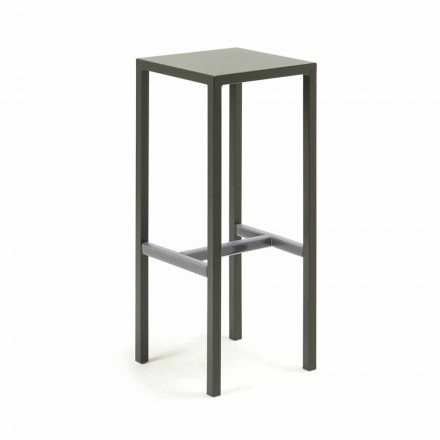 Sgabello Bar da Esterno in Metallo Verniciato a Polvere Made in Italy - Meone Viadurini