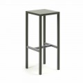 Sgabello Bar da Esterno in Metallo Verniciato a Polvere Made in Italy - Meone