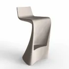 Sgabello bar per esterno design moderno Wing Vondom in polietilene Viadurini