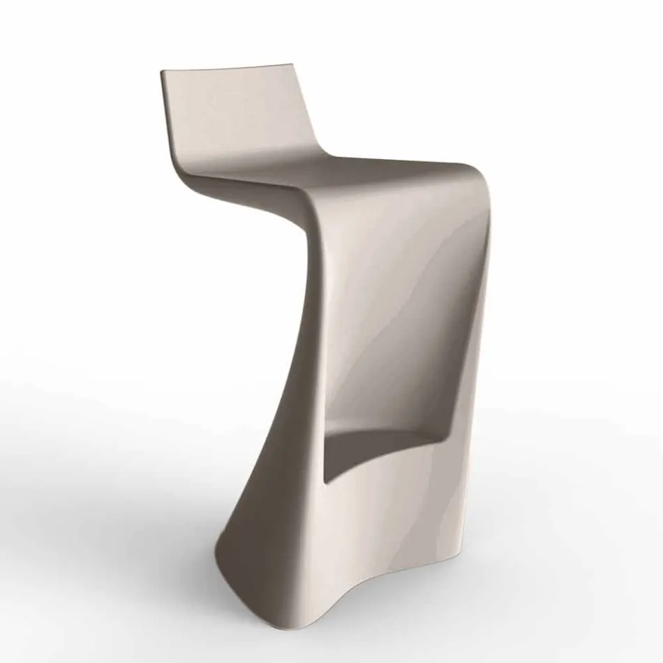 Sgabello bar per esterno design moderno Wing Vondom in polietilene Viadurini