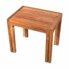 Sgabello Basso Allungabile in Legno di Teak Finitura Naturale - Pomino Viadurini