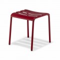 Sgabello Basso in Alluminio Verniciato da Esterno Made in Italy - Sondra