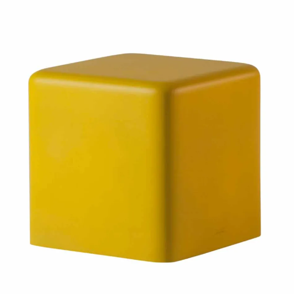 Sgabello cubo morbido poliuretano Slide Soft Cube di design made Italy Viadurini
