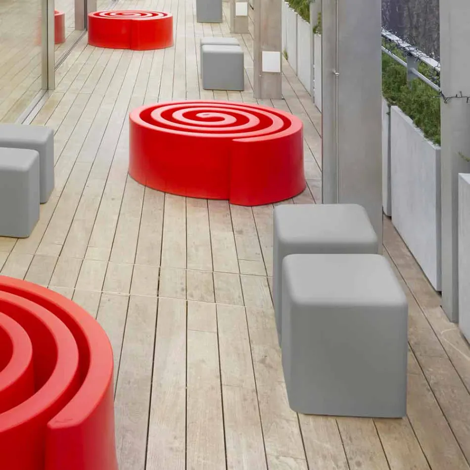 Sgabello cubo morbido poliuretano Slide Soft Cube di design made Italy Viadurini
