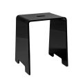 Sgabello da Bagno di Design in Plexiglass Nero Made in Italy - Penelope