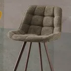 Sgabello da Cucina Imbottito con Struttura in Metallo 2 Pezzi - Raggia Viadurini