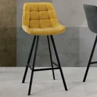 Sgabello da Cucina Imbottito con Struttura in Metallo 2 Pezzi - Raggia Viadurini