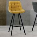 Sgabello da Cucina Imbottito con Struttura in Metallo 2 Pezzi - Raggia