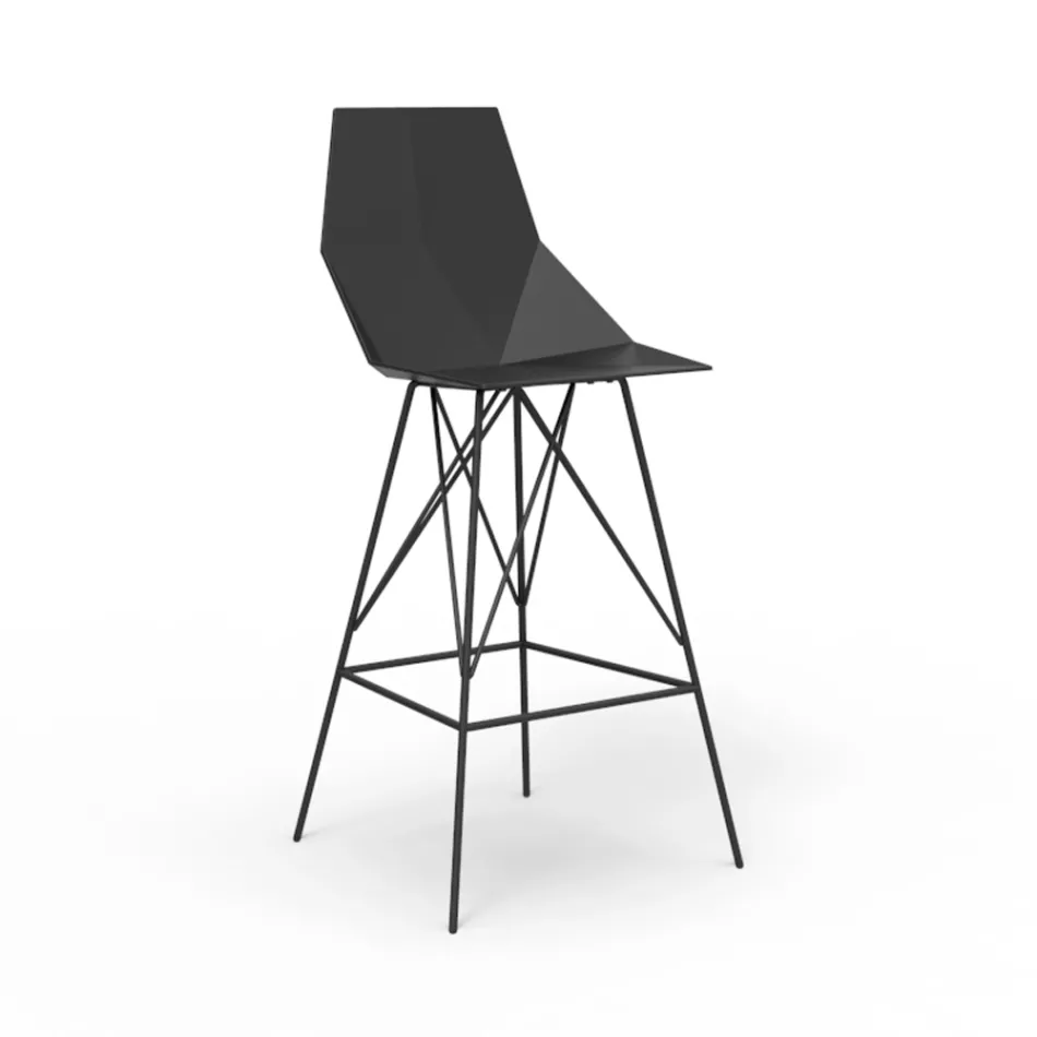 Sgabello da estermo H 102 cm Faz by Vondom in polipropilene e acciaio, 4 pezzi Viadurini