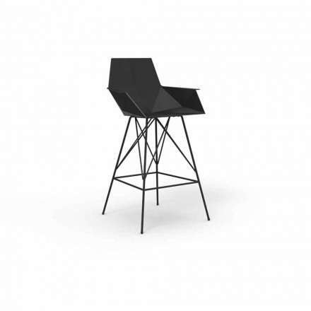 Sgabello da esterno con braccioli H 111 cm Faz Vondom in polipropilene Viadurini