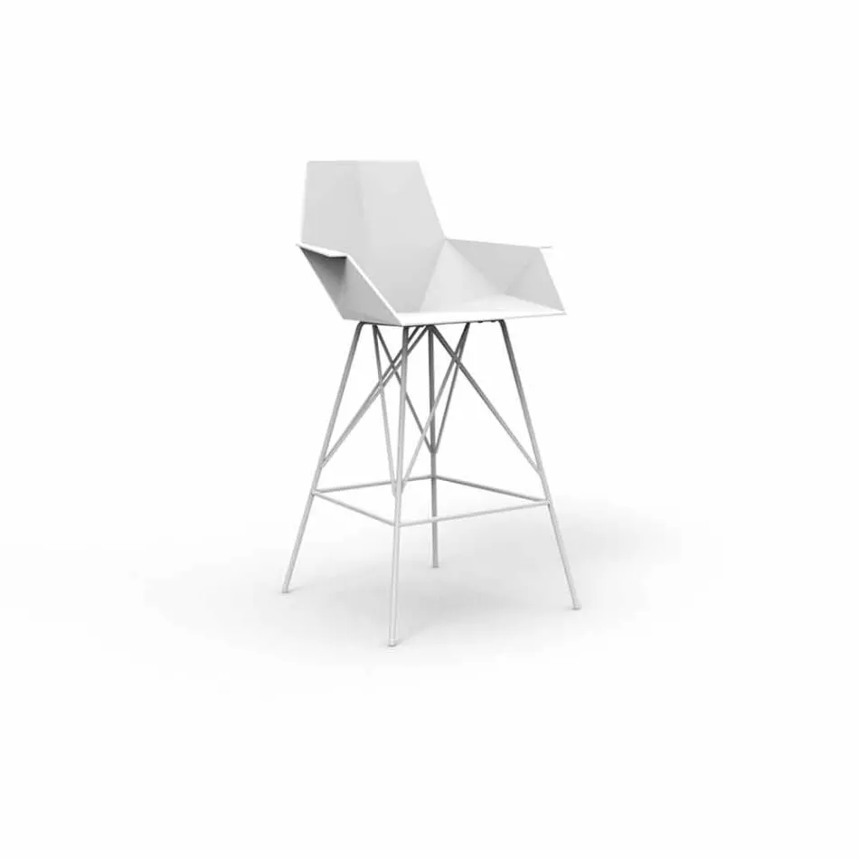 Sgabello da esterno con braccioli H 111 cm Faz Vondom in polipropilene Viadurini