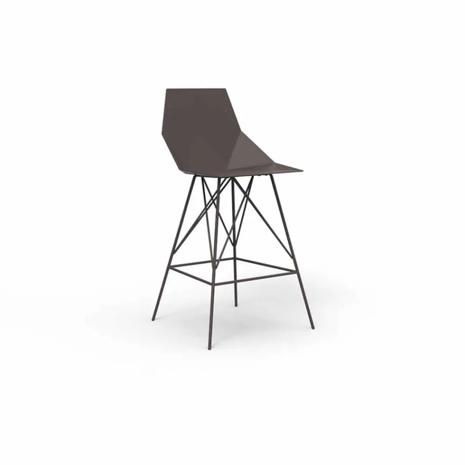 Sgabello da esterno H 111 cm Faz by Vondom in polipropilene e acciaio Viadurini