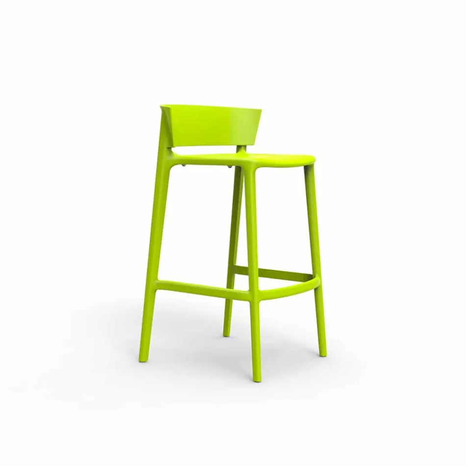 Sgabello da esterno moderno H 95 cm Africa by Vondom, in polipropilene Viadurini