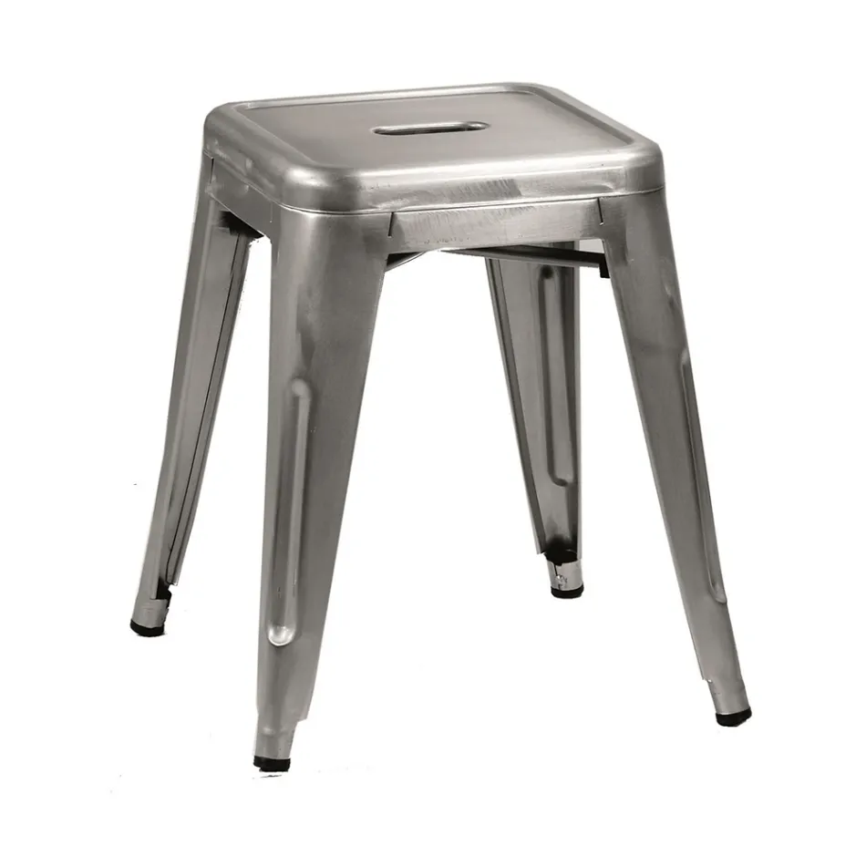Sgabello da Interno e Esterno in Ferro Altezza 45 cm - Cancelleria Viadurini
