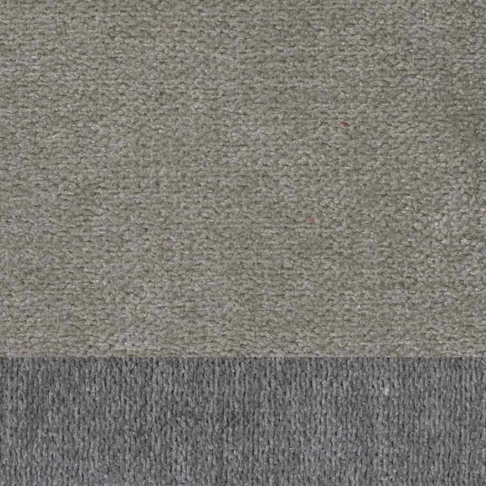 Sgabello da Salotto Design in Tessuto con Bordino e Metallo Antracite - Scarat Viadurini