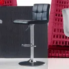 Sgabello Design Moderno Alzabile, Sedile in Ecopelle - Delfina Viadurini