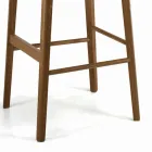 Sgabello Fisso con Gambe in Legno e Seduta Imbottita Made in Italy - Bari Viadurini
