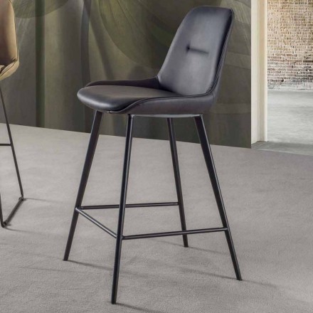 Sgabello Fisso H 65 cm, Struttura con 4 Gambe in Metallo - Ines Viadurini