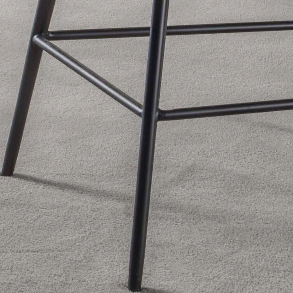 Sgabello Fisso H 65 cm, Struttura con 4 Gambe in Metallo - Ines Viadurini