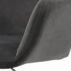 Sgabello Girevole con Seduta Rivestita e Base in Acciaio Made in Italy - Arona Viadurini